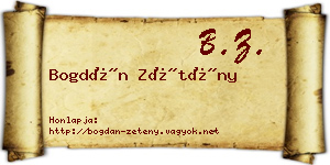 Bogdán Zétény névjegykártya