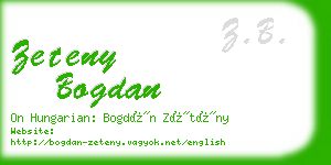 zeteny bogdan business card